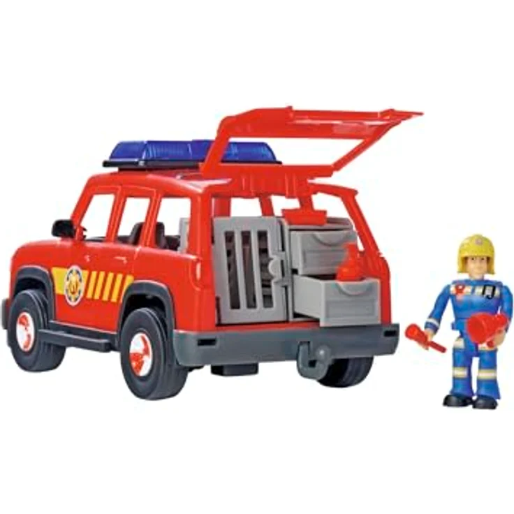 Simba Sam First Responder Fahrzeug, rotes Einsatzfahrzeug mit Licht, Sound und Zubehör, 19 cm – Bild 3