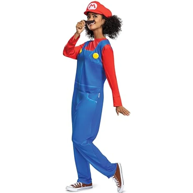 Disguise Mario Kostüm für Erwachsene, offizielles Super Mario Bros Elevated Classic mit maßgeschneiderter Overall, Größe L/XL – Bild 4