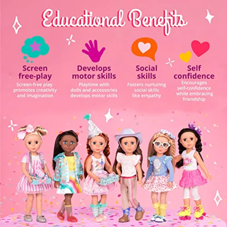 Glitter Girls GG57225Z Puppenzubehör – Einkaufswagen Zubehör Set mit Lebensmitteln – Accessoires für 36 cm Puppen, Puppenhaus Puppenmöbel Spielzeug für Kinder ab 3 Jahren, Bunt - Preisvergleich – Bild 6