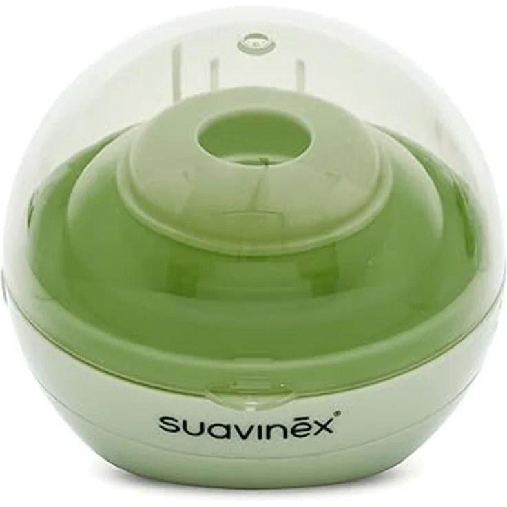 Suavinex Tragbarer Schnuller Sterilisator Duccio, UV-Licht Technologie, beseitigt 99% der Keime in 3 Minuten, batterie- und USB-betrieben, ideal für Reisen, grün – Bild 1