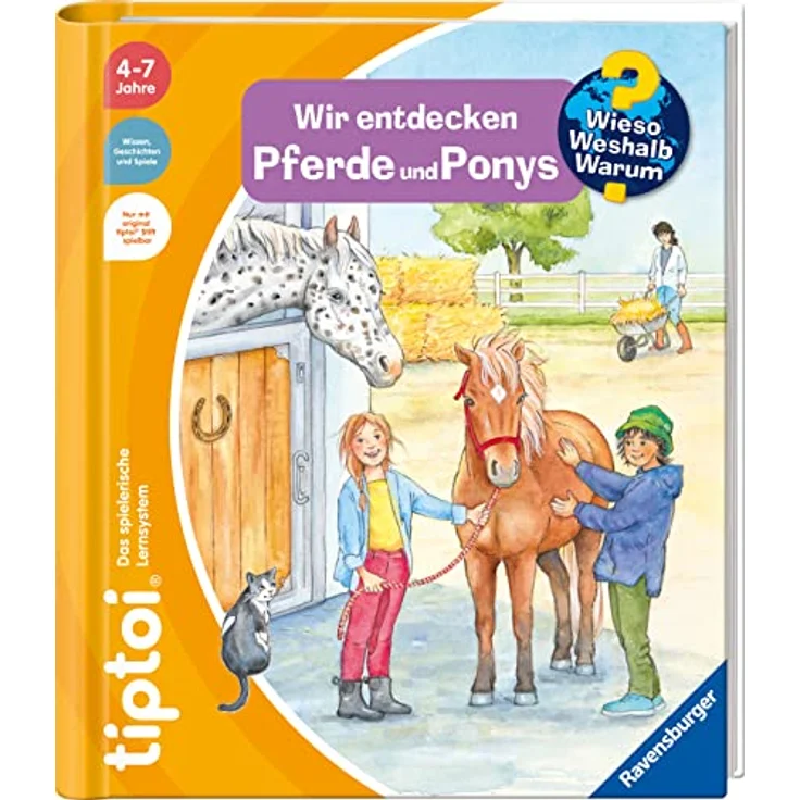 Ravensburger tiptoi® Buch - Wieso? Weshalb? Warum? - Wir entdecken Pferde und Ponys mit interaktiven Lerninhalten für Kinder – Bild 1