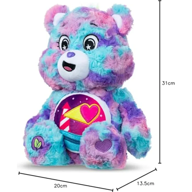 Troetelbeertjes Care Bears Loveshine Bear Colour Splash, 35 cm Plüsch-Teddybär mit detailliertem Belly Badge-Design – Bild 11