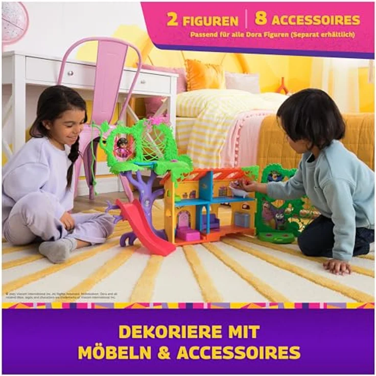 Spin Master 76563 DTE Dora - Casita Spielset mit 7 Spielbereichen, inklusive Figuren von Dora und Boots, Geräuschen aus der Show und exklusiven Sammlerkarten – Bild 4