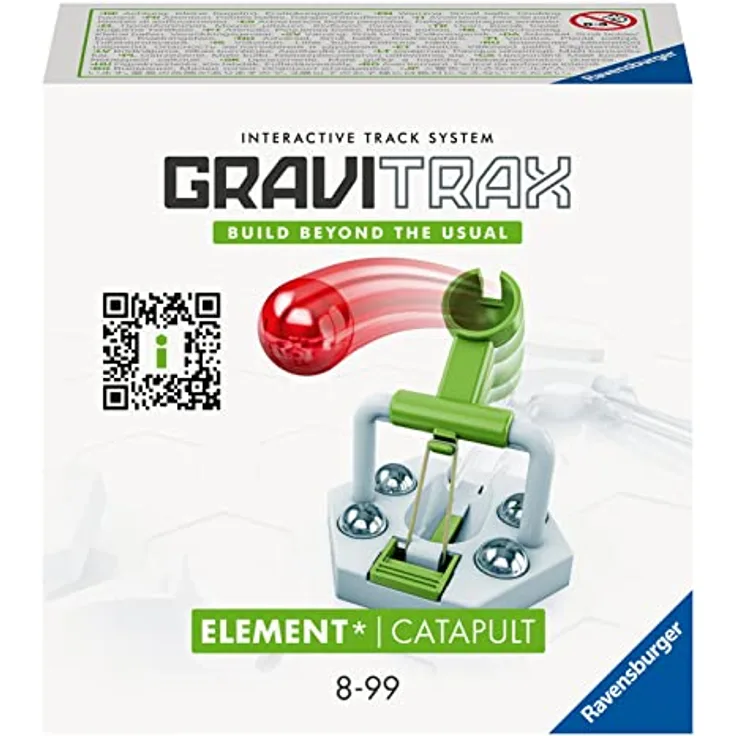 Ravensburger GraviTrax Element Catapult - Zubehör für das Kugelbahnsystem. Kombinierbar mit allen GraviTrax Produktlinien, Starter-Sets, Extensions & Elements, Konstruktionsspielzeug ab 8 Jahren