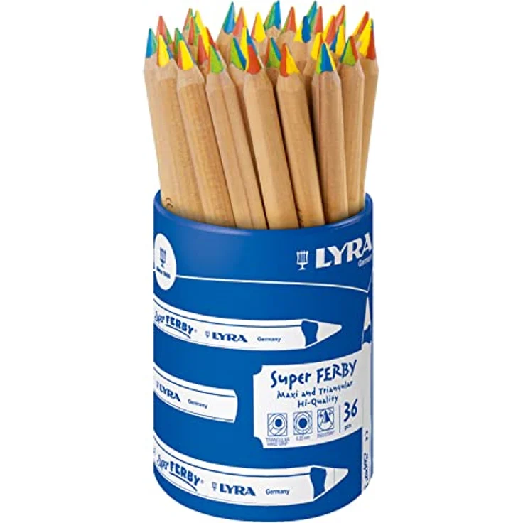LYRA 3713361 3711180 Super Ferby 4-Color Runddose mit 36 4-Colorstiften, Sortiert , – Bild 1