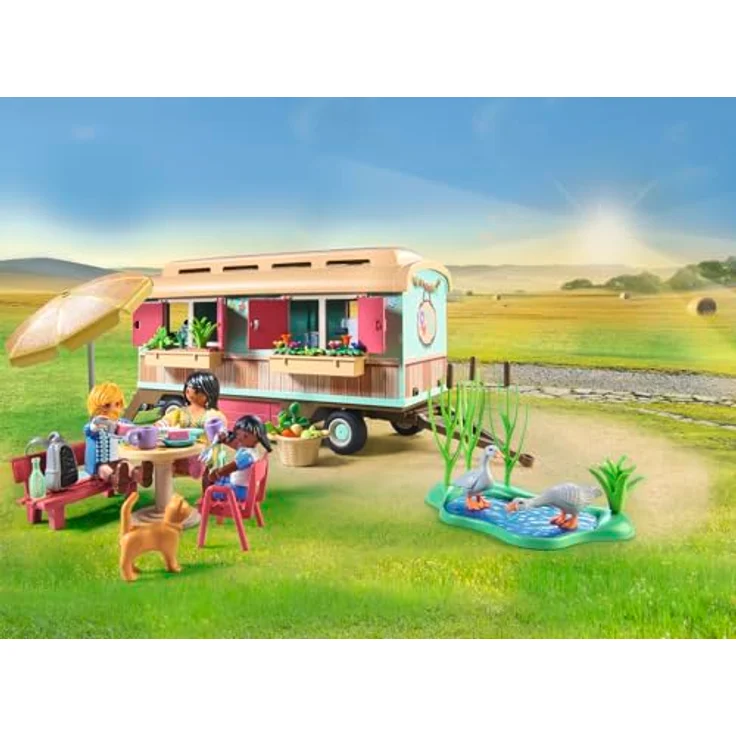 Playmobil® Gemütliches Bauwagencafé (71441), Country Konstruktions-Spielset, (145 St), teilweise aus recyceltem Material, Made in Germany – Bild 6
