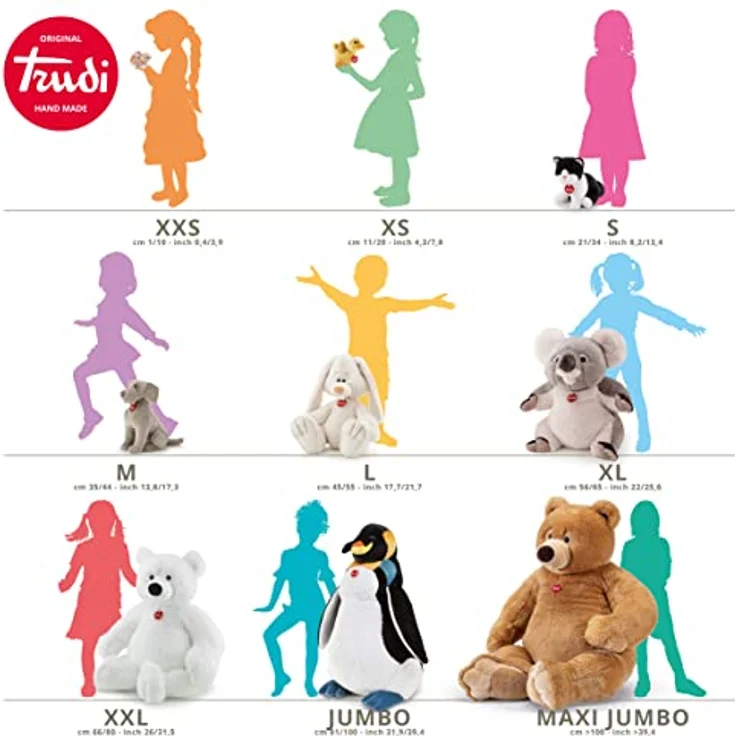 Trudi Puppies TUDE6000 Teddy Bär Baby ca. 17 cm (Größe S), Plüschtier, hochwertiges Stofftier mit weichen Materialien, realistische Details, extra kuschelig, waschbar, Kuscheltier für Kinder, Braun – Bild 2