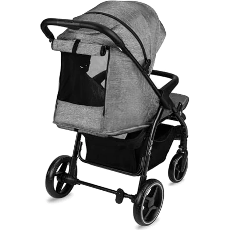 MoMi Kinder-Buggy Miya, Einhand-Faltsystem, große EVA-Räder, XXL-Verdeck, bis 22 kg – Bild 12