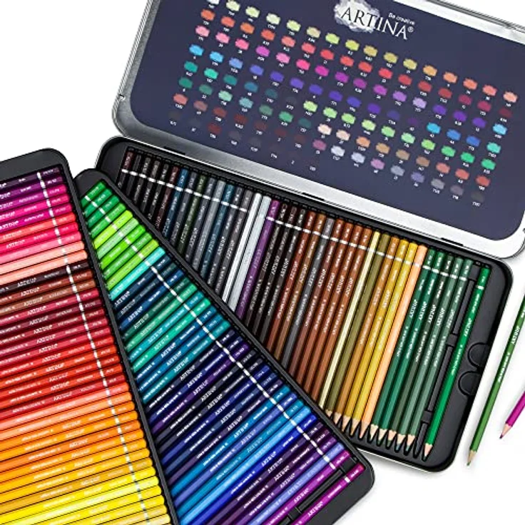 Artina Buntstift Artilo, 120-tlg, Kinder Holzstifte Set mit kräftigen Farben in Metallbox – Bild 8