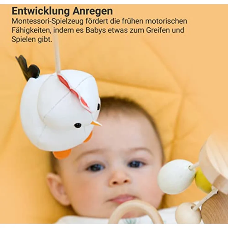 Little Big Friends Farm Holz Aktivitätsbogen und Baby-Fitnessstudio mit 3 hängenden Spielzeugen, für Baby oder Neugeborene, von Little Big Friends – Bild 5