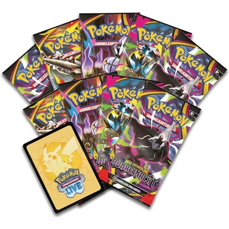 The Pokemon Company Amigo Pokémon-Sammelkartenspiel: Top-Trainer-Box Mega-Entwicklung Dunkelnacht mit 9 Boosterpacks und holografischer Promokarte Zarude – Bild 6