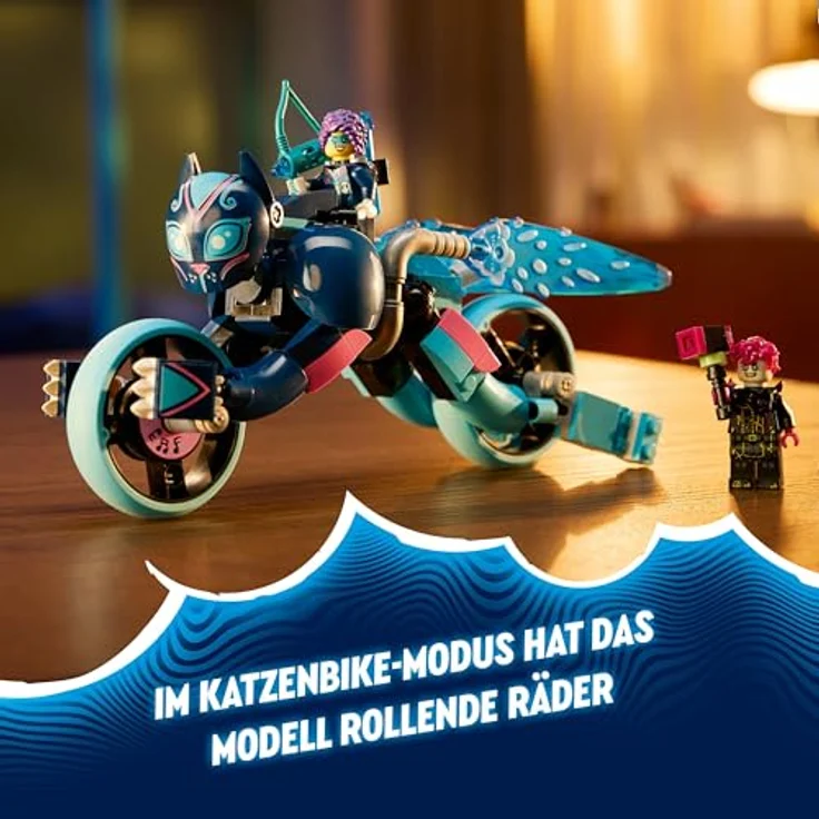 LEGO DREAMZzz 2-in-1 Zoeys Katzenmotorrad, Fantasie-Spielset für Kinder ab 7 Jahren, mit drehbaren Rädern und Minifiguren - Preisvergleich – Bild 4