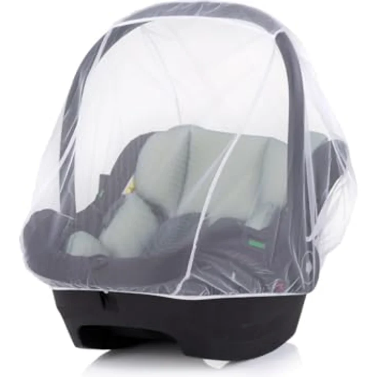 Chipolino Moskitonetz für Babyschale, universal passend, schützt vor Mücken und Insekten, weiß, atmungsaktiver Stoff – Bild 2
