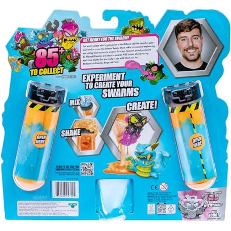 MRBEAST LAB MrBeast Lab Swarms, Atomic-Serie, Mega-Labor-Packung, 2/12 Mini-Monster-Sammelfiguren, 2,5 cm - NEU! – Bild 5