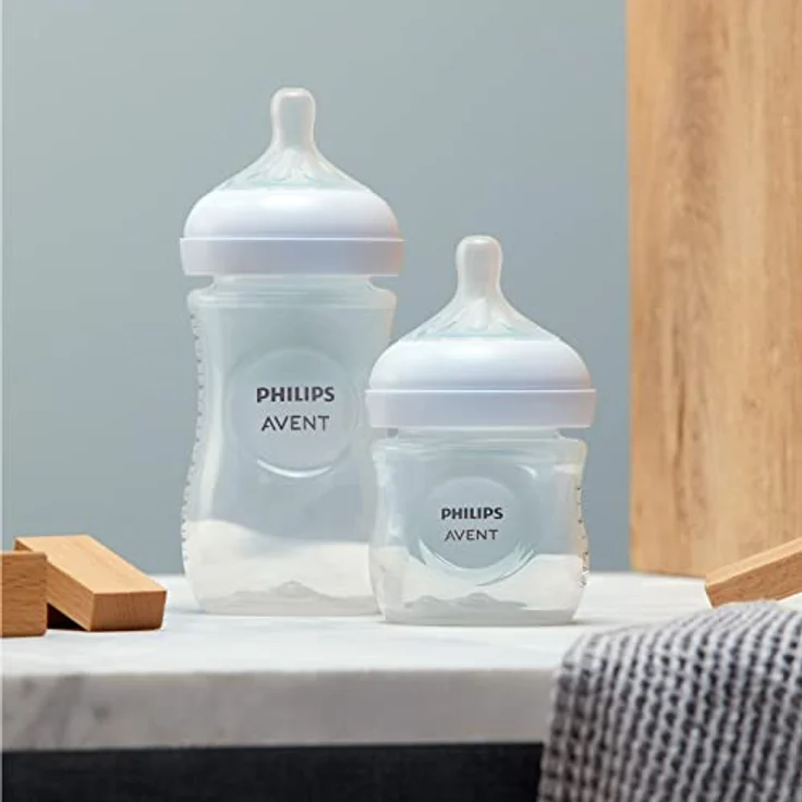 Philips Avent Babyflaschen Natural Response, Geschenkset für Neugeborene – 4 Babyflaschen, ultra soft Schnuller und Flaschenbürste, Babys von 0–12 Monaten und älter (Modell SCD838/11) – Bild 8