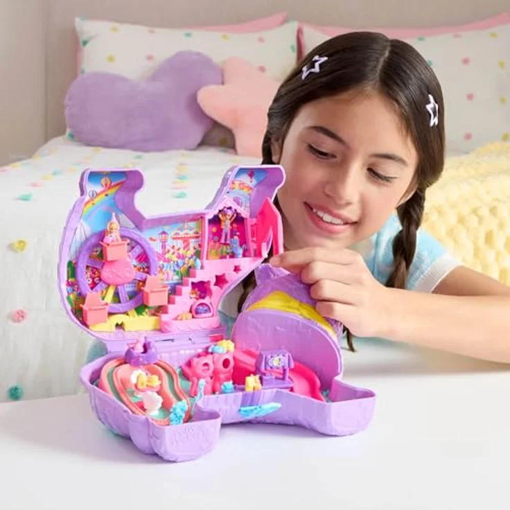 Mattel Polly Pocket Party Kätzchen Pinata, Spielset mit 2 Mikropuppen und 23 Zubehörteilen, bunte Überraschungen für Kinder ab 4 Jahren – Bild 2