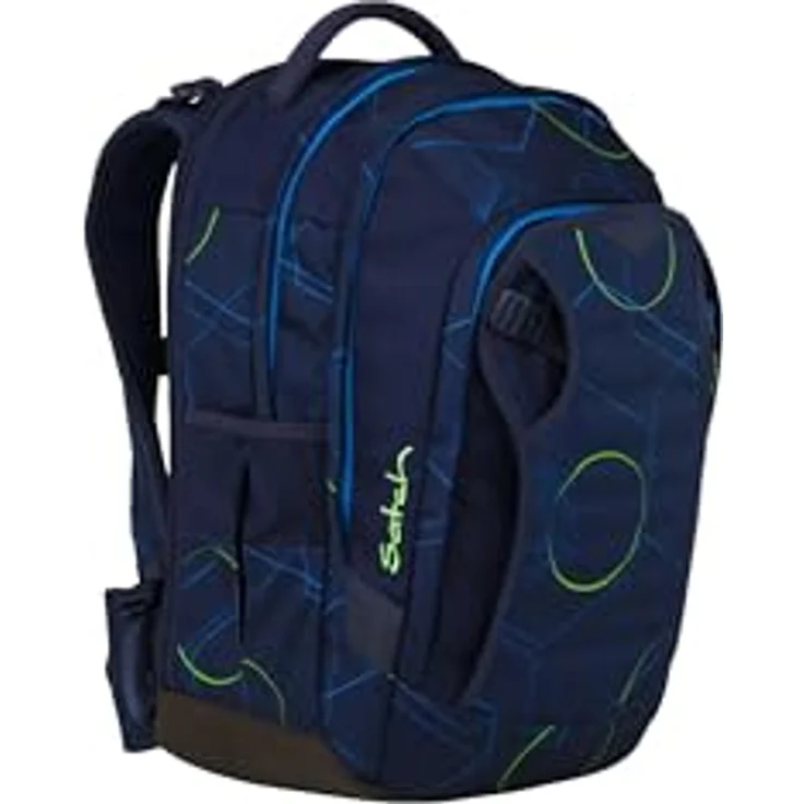Satch match plus Schulrucksack, ergonomisch, erweiterbar auf 35 Liter mit Fronttasche Blue Tech - Dunkelblau – Bild 3