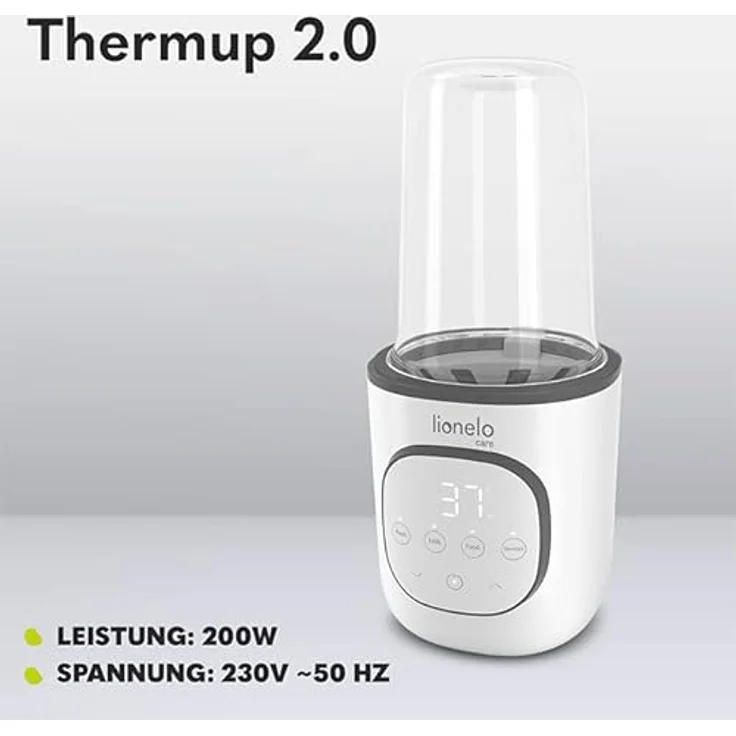 LIONELO Thermup 2. 0 Flaschenwärmer 5in1 Aufwärmen von Flüssigkeiten und Babynahrung, Sterilisation, Abtauung BPA-freier Flaschenwärmer Sicherung vor Überhitzung – Bild 8