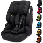 Osann Autokindersitz Jazzi Isofix, mitwachsender Kindersitz für Kinder von 76 bis 150 cm, Schwarz