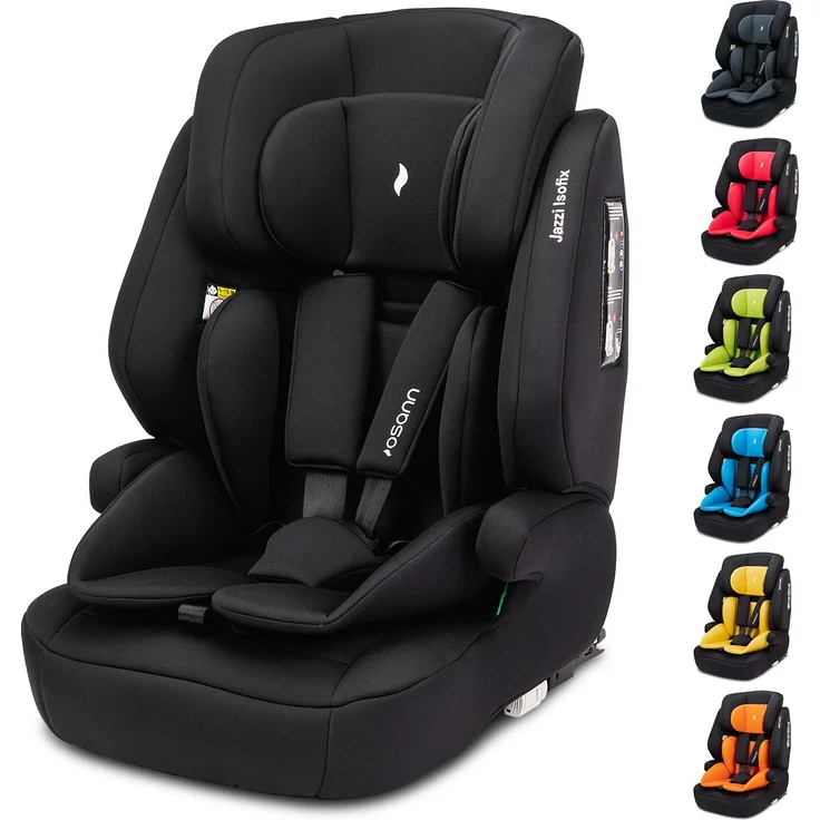 Osann Autokindersitz Jazzi Isofix, mitwachsender Kindersitz für Kinder von 76 bis 150 cm, Schwarz – Bild 1