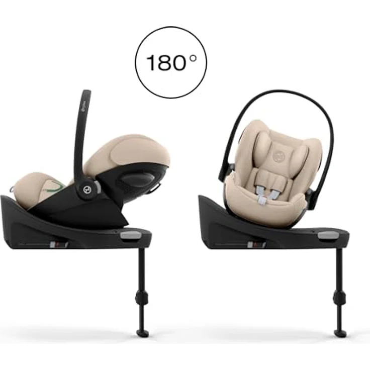 Cybex Cloud G3 i-Size Babyschale, 0-13 kg, Liegeposition, 180° Drehung, Sonnenverdeck, Almond Beige – Bild 3