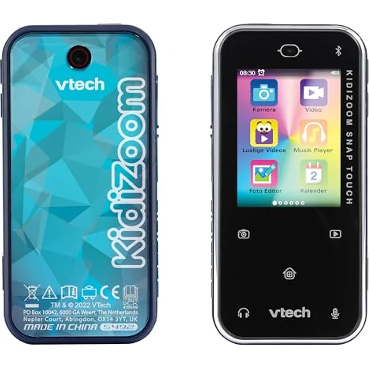 VTech KidiZoom Snap Touch, Kinderkamera mit 5 MP Dual-Kamera, 2,4-Zoll-Touchscreen, blau mit Tasche – Bild 4