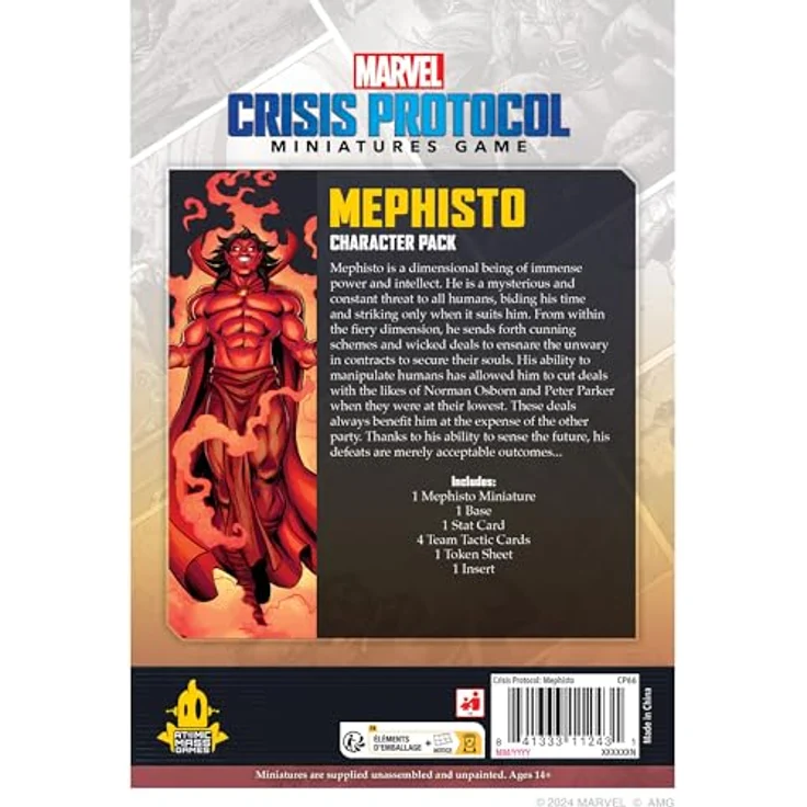 Atomic Mass Games Marvel Crisis Protocol: Mephisto Charakter Pack für Miniaturenspiel, überdimensionales Wesen mit manipulativen Fähigkeiten – Bild 2