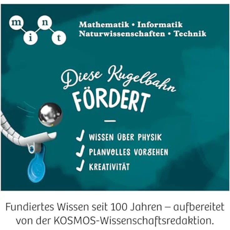 KOSMOS Gecko Run Challenge XXL, Kugelbahn mit 32 Aufgabenkarten und 2 Starter Sets, vertikale Murmelbahn für Kinder ab 8 Jahren, umweltfreundliches Konstruktionsspielzeug – Bild 5