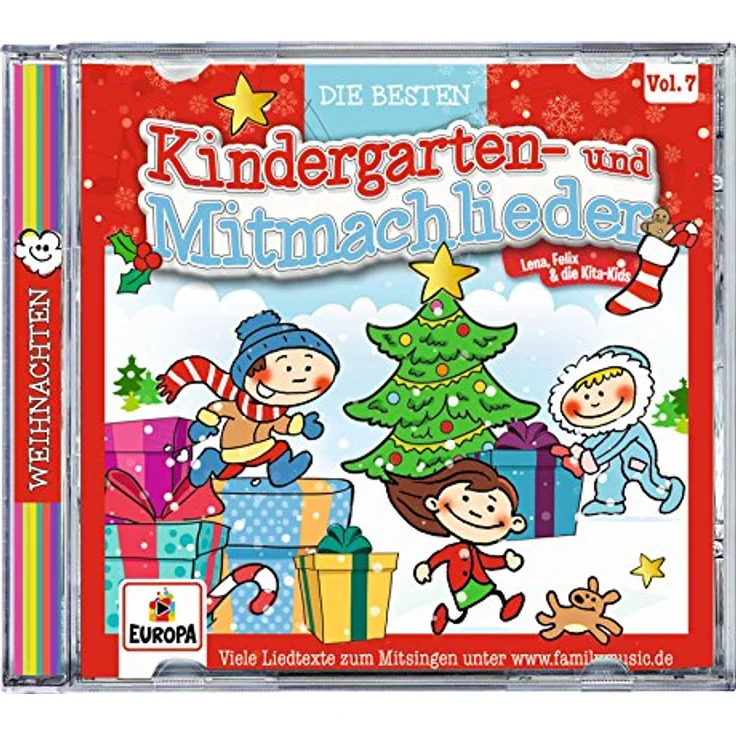 Europa Hörspiel-CD Die besten Kindergarten- und Mitmachlieder, Vol. 7: Weihnach - Klassische Weihnachtslieder gesungen von Lena, Felix und den Kita-Kids, interaktiv und lebendig – Bild 3