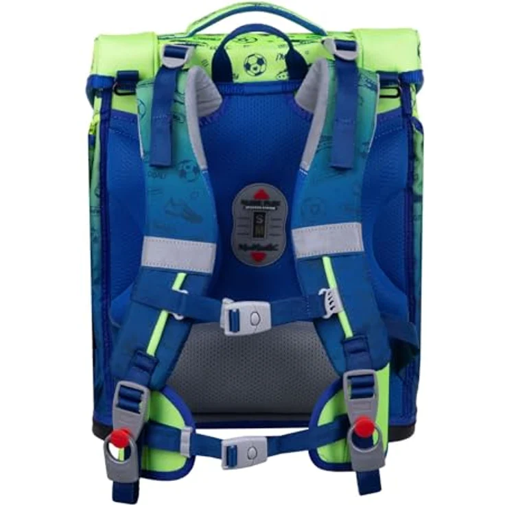 McNeill Schulranzen Perfecto (5-tlg) mit atmungsaktiver Rückenpolsterung, Höhenverstellbaren Gurten, Volumen 22 l, Polyester – Bild 5