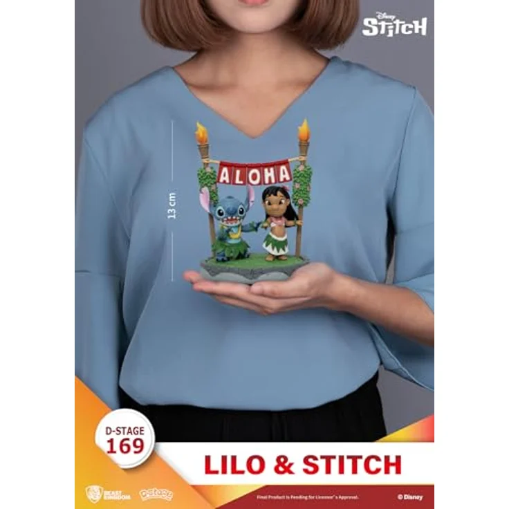 Beast Kingdom Toys Lilo & Stitch D-Stage PVC Diorama, Sammelfigur, 16 cm, detailreich und stabil – Bild 5