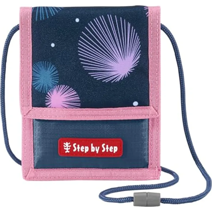 Step by Step Geldbörse Zubehör, Kinderportemonnaie aus robustem Polyester mit Klettverschluss und Innentasche, bunt