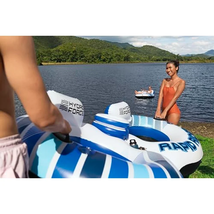 Bestway Hydro Force Rapid Rider, Doppel-Tube Schwimmring, 240cm für 2 Personen – Bild 4