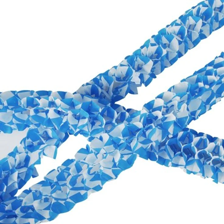 PAPSTAR Girlanden 'Mini', Papier Ø 8 cm, 2 m, schwer entflammbar, 'Bayrisch Blau', Oktoberfest Deko – Bild 1