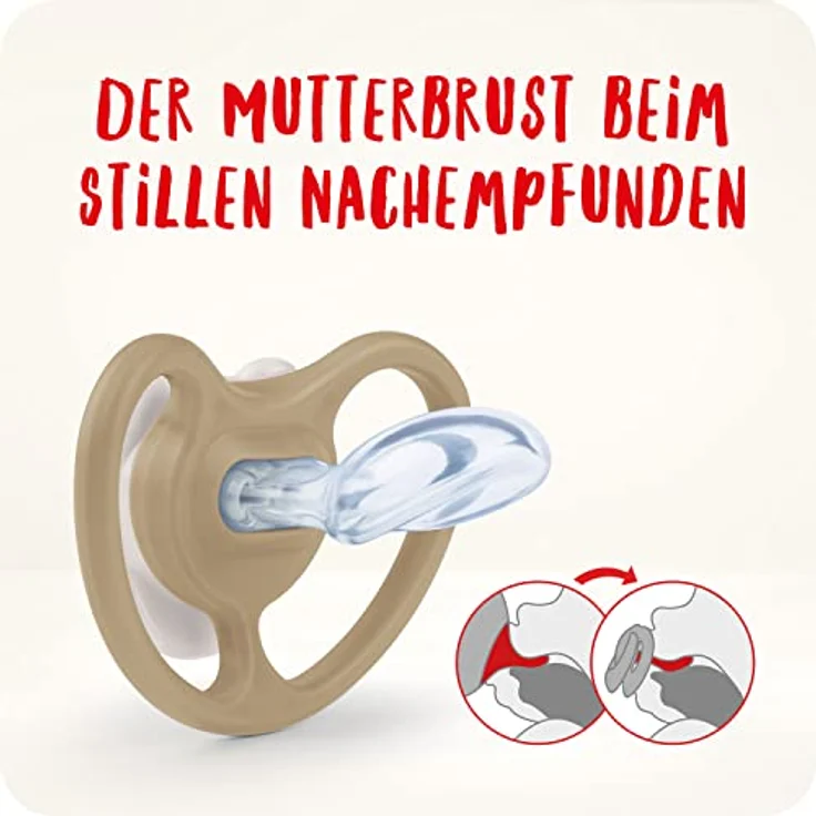 NUK Space Schnuller | Schnuller mit extra Belüftung | BPA-freies Silikon | 18-36 Monate | Löwe & Sonne | 2 Stück – Bild 4