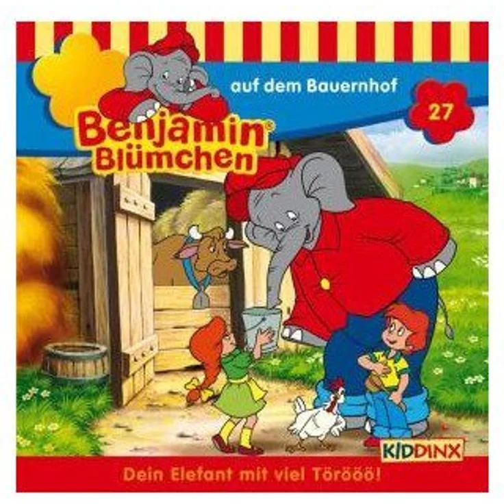 Kiddinx Hörspiel-CD Benjamin Blümchen 027 - auf dem Bauernhof, Kinderhörspiel mit spannender Bauernhofgeschichte