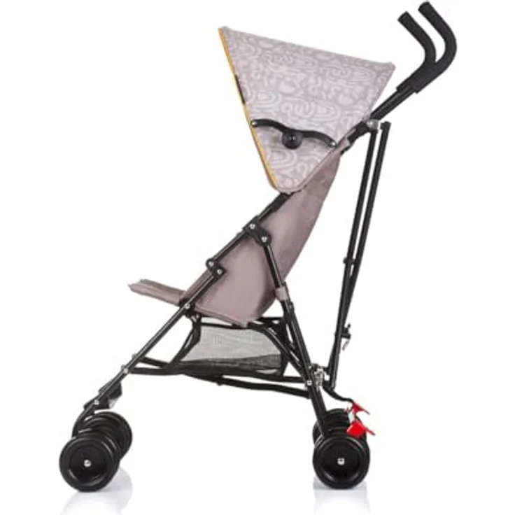 Chipolino Amaya Buggy Kinderwagen, verstellbares Sonnendach, zusammenklappbar, Korb, beige gelb – Bild 3