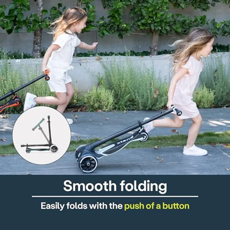 smarTrike Xtend Toddler Ride On Scooter Toy, faltbarer Kinderroller mit XL LED Rädern, für Altersgruppe 1-12 Jahre, Teal – Bild 5