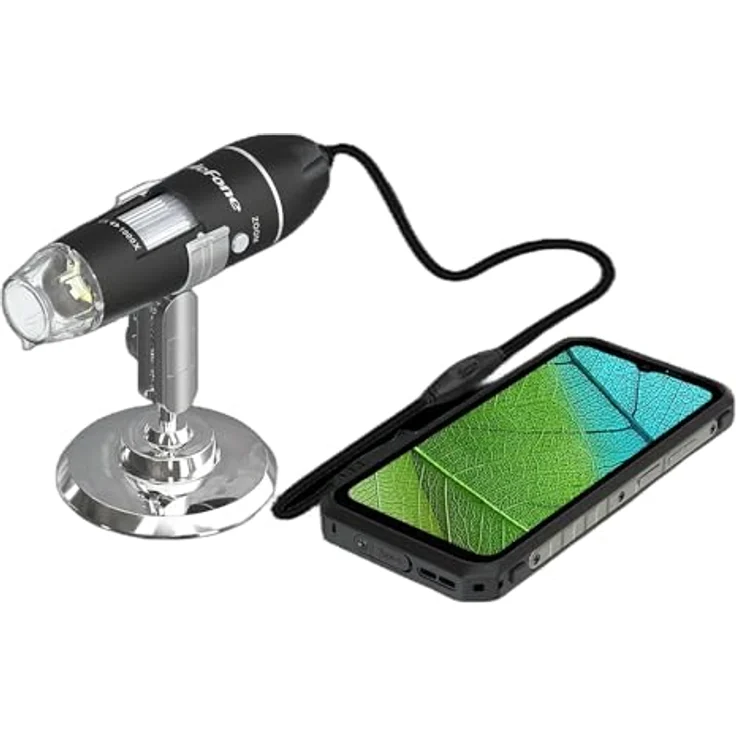 Ulefone uSmart C01, digitales Mikroskop mit 100x Zoom, 1 MP Kamera, schwarz – Bild 2