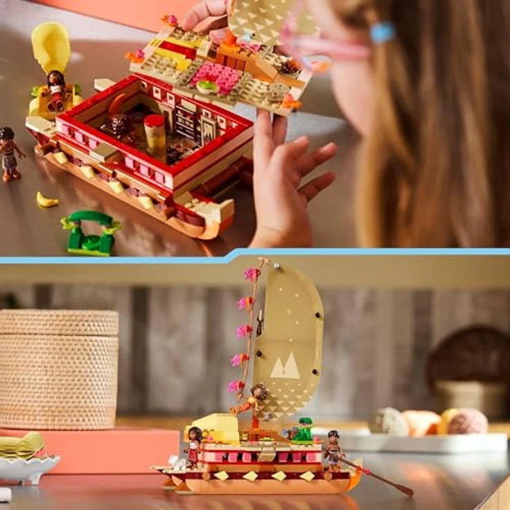 LEGO Vaianas Abenteuerfloß, Spielset für Kinder ab 6 Jahren, Schiffsspielzeug mit Disney Charakteren – Bild 5