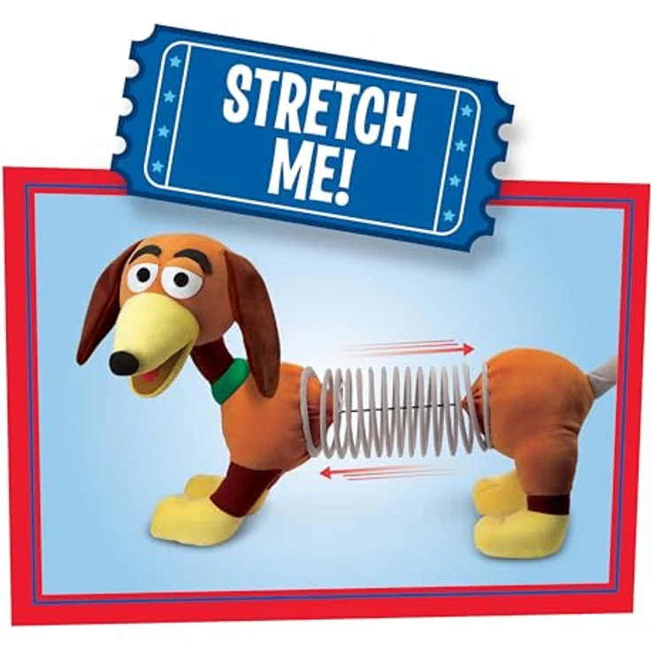 Just Play Ltd. Disney und Pixar Toy Story Slinky Dog Plushie, Plüschtier mit 10 Zoll Länge und weichem, kuscheligem Material – Bild 3