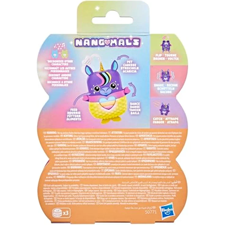 Nano-Mals Stardream, elektronisches Einhorn Fidget-Tierchen mit farbwechselnder Herzanzeige und ansteckbarem Outfit, Taschenformat – Bild 10