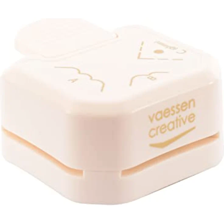 Vaessen Creative 2137-077 3-in-1 Eckenstanzer, für runde Ecken und Etiketten, weiß-pink, geeignet für Papier bis 220 g/m² – Bild 2