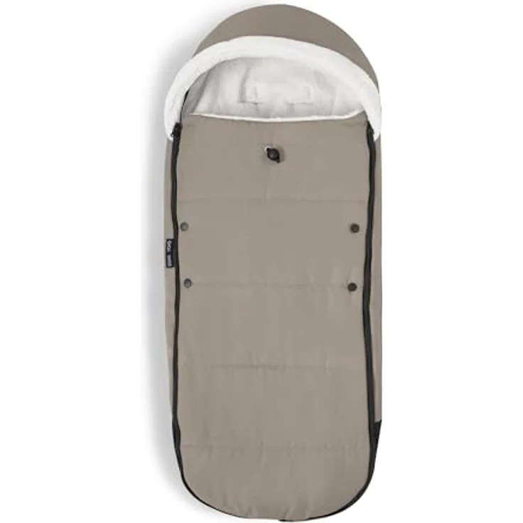 Stokke YOYO Fußsack, Taupe - Sherpa-Futter, Fleece-Kapuze mit Kordelzug, doppelte Wattierung - Maschinenwaschbar bei 30°C - Inklusive kleiner Tasche – Bild 1