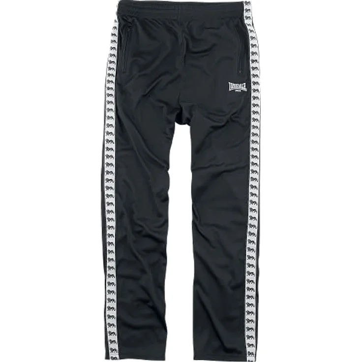 Lonsdale Herren Trainingsanzug Wyberton, Jogginganzug mit regulärer Passform, 100% Polyester, Farbe: Black, Größe: 2XL – Bild 4