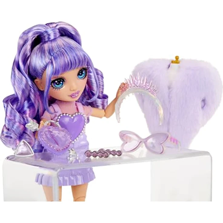 Rainbow High Anziehpuppe Creative Crystals Fashion Doll - Violet, mit Kristall-Accessoires und anpassbarem Outfit – Bild 4