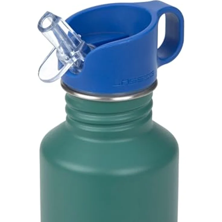 LÄSSIG Trinkflasche Edelstahlflasche BPA-frei 500ml Kinder Kita Kindergarten auslaufsicher mit Sporttrinkverschluss Little Gang Rainbow green – Bild 2