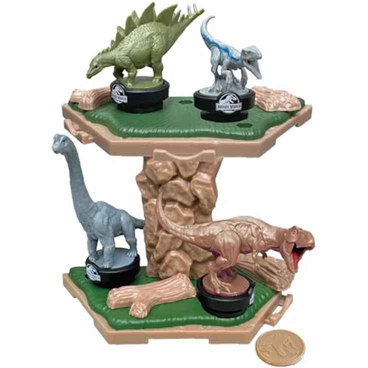 EPOCH Games Jurassic World – Balancing Game Erdbeben, Dinosaurier Brettspiel für 1-4 Spieler, ab 4 Jahren mit 4 Figuren – Bild 2
