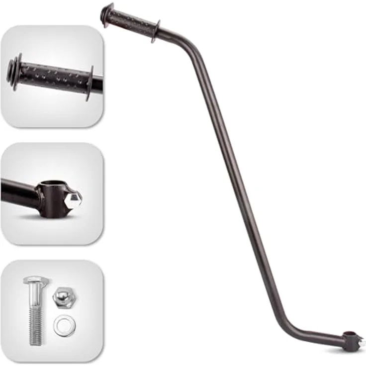 Sun Baby Schiebehilfe Schubstange Fahrrad Zubehör für Kinderfahrrad, Schwarz - Förderung der Radfahrfähigkeiten, sichere Einführung ins Radfahren, gemeinsames Familienerlebnis, Entwicklung von Unabhängigkeit – Bild 4