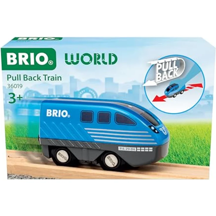 BRIO® Spielzeug-Eisenbahn BRIO® WORLD, Lok mit Rückziehmotor - batteriefrei und magnetische Verbindung – Bild 2